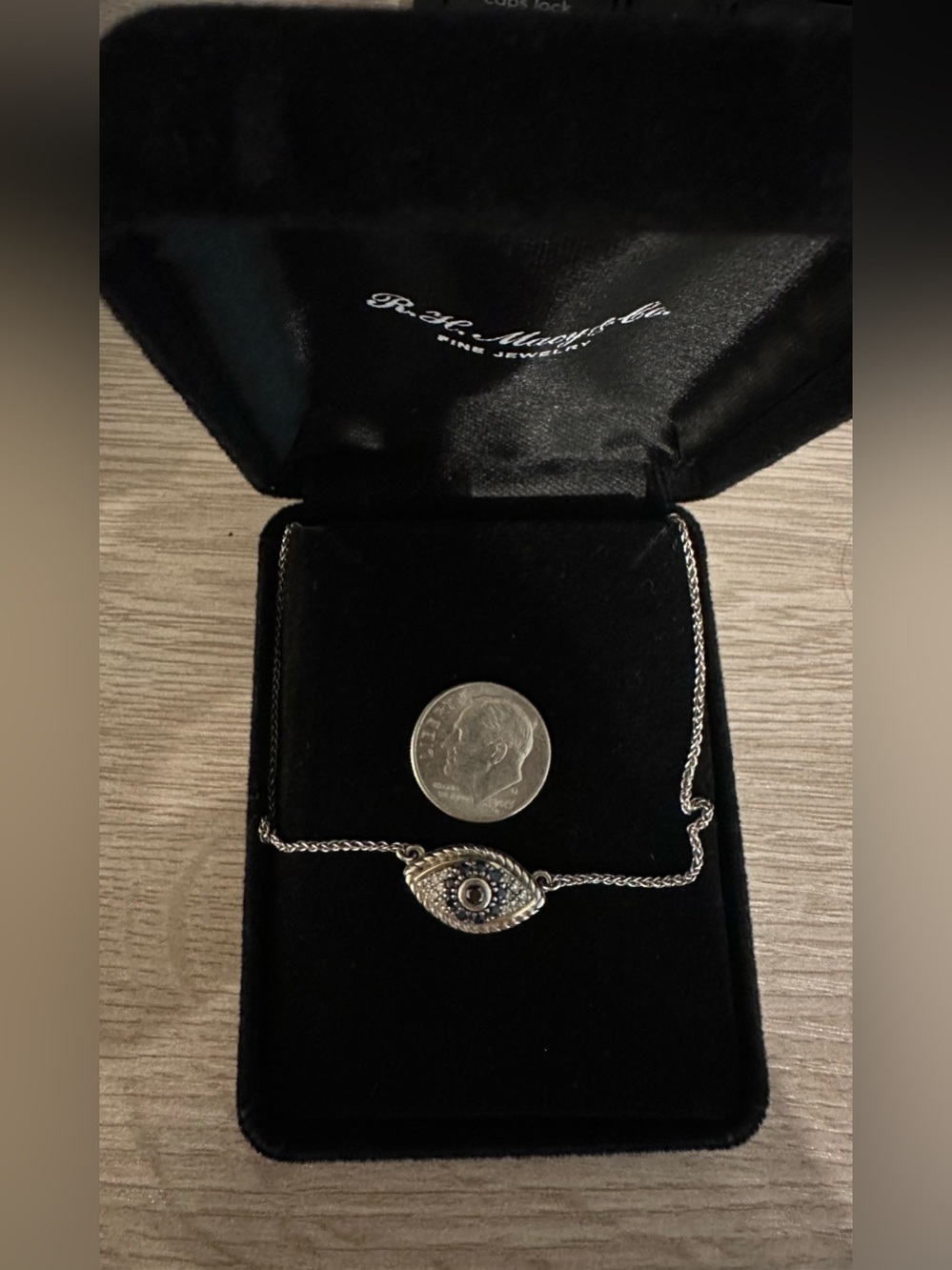 EFFY Evil Eye Necklace Diamond and Sapphire - Picture 8 of 8